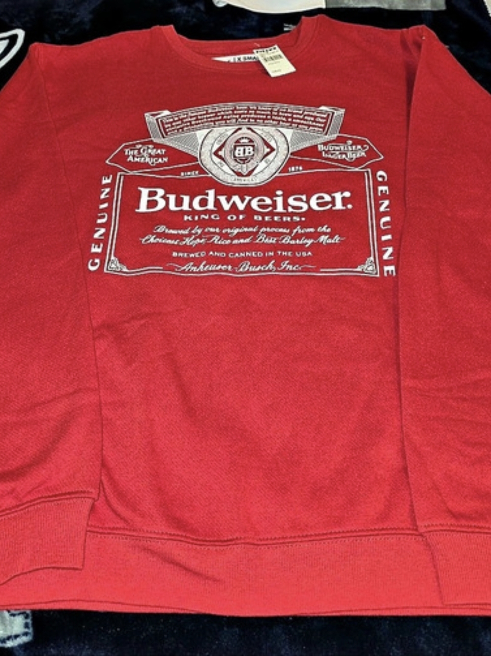 Budweiser Graphic Sweatshirt in Red Size XS NWT